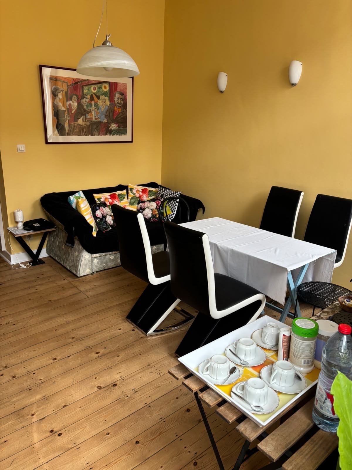 The guest lounge at La Ducale